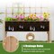 47 Inch Raised Wood Planter with Lattice Trellis and Drainage Holes Indoor or Outdoor Garden Bed